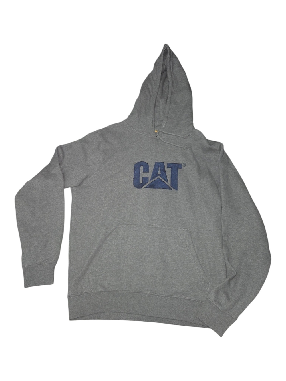 Caterpillar Gray Hoodie with Navy CAT Logo